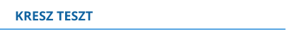 KRESZ TESZT